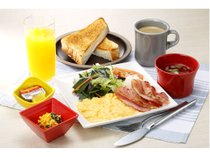 【朝食】ふわとろスクランブルエッグ朝食　3階　和ごはんとカフェ「Chawan」7時～10時（ラストイン9時30分）