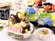【夕食】南房総ならではの新鮮な魚介類や地元食材をふんだんに使用した会席料理