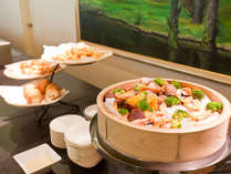 【バイキング朝食】「信州おいしいものコーナー」では笹寿司体験も♪