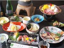 日本海の旬の賑わい。会席＋陶板焼きプラン　一例