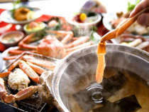 【蟹しゃぶ】ぷりっぷりの蟹身を鍋で、軽くしゃぶしゃぶ♪その甘さと旨みは、全ての人をトリコにする程。