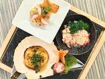 【和洋中3種のホタテ食べ比べ】北海道噴火湾産のホタテを3種の味付けでお楽しみください。