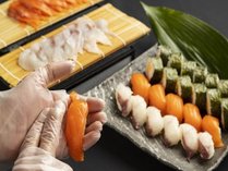 夕食ビュッフェ／オープンキッチンでの握り寿司