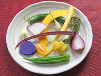 【#夕食単品】那須高原野菜や県産食材をふんだんに使った夕食。（季節により内容が異なります）