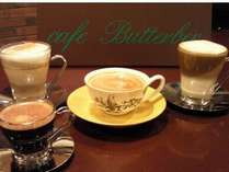 Cafe　Butterburのメニュー（泡立ちコーヒー、エスプレッソ、カプチーノ、カフェ・ラテ）　AM6:00～PM12:00