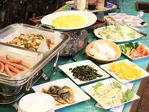 和洋ビュッフェ一例：お母さんの手作りのカレーや煮物が人気です。
