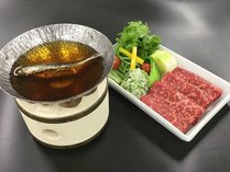 【3～5月会席　桃】国産牛と春野菜のあご出汁鍋
