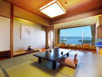 【海側/和室】松風閣　-　喫煙可能な和室。全室海側を向き、大浴場に最も近い棟です。
