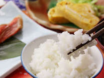 【朝食一例】しっかりとしたお米のうまみと甘みが抜群！ブランド米「はえぬき」