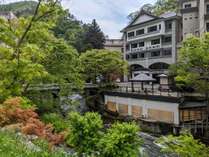 【新滝】温泉街の渓流沿いに佇む自家源泉が人気の旅館 写真
