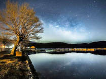 星を浴びる天体観測プラン☆ミ　日本のウユニ塩湖『余呉湖』まで、車で約1時間。夕食はＢＢＱ♪