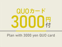 3,000円分QUOカード付きプランです。