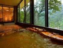・2種類の源泉が愉しめる大浴場／【炭酸鉄泉】鉄分が豊富で冷え性や貧血に効くと云われています