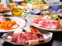 【2大牛会席】お肉好きにおススメ♪『すき焼き』＋『福島県産牛ステーキ』のダブルメインで大満足！