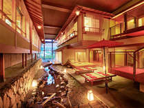 【個室料亭「花筏」】日本建築の父とも仰がれる山本カツ先生の設計による純和風の個室料亭。 写真