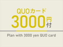 3,000円分QUOカード付きプランです