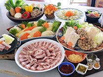 【3～5月夕食バイキング】　雲仙活き活きポークと旬野菜の鉄板焼き＆鍋