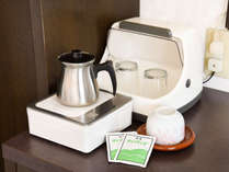 *客室設備一例／各部屋にティーサーバーとお茶類のご用意があります。