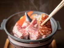 北海道産牛ロース陶板焼き