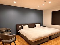 例）ツイン寝室　フルリノベーション！２８～３０平米広々お部屋＆お風呂　　自宅感覚でお寛ぎいただけます。