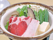 *【夕食一例】天然の猪肉を使ったぼたん鍋　※写真はイメージです