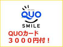 QUOカード3000円分付き！