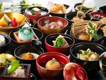 【日本料理　対い鶴】いわての旬を大切に季節の幸を少しずつ盛り込んだ「わんこ膳」。(イメージ)