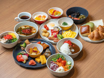 朝食イメージ一例：和食・洋食、そして九州料理をたくさんご用意！連泊でも飽きません。