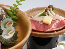【夕食】お席でいただく焼き立ての松坂牛は絶品です！アツアツジューシーなうちにお召し上がりください♪