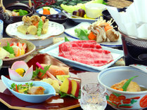 【夕食一例】豊かな自然に恵まれた地元栃木の食材を中心に。旬にこだわり四季を彩るお料理の数々