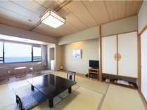 海側和室からは津軽海峡一望いただけます。