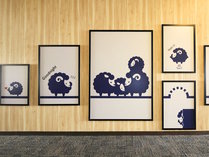 【客室廊下】館内あちこちに羊のキャラクターが！羊さんたちとGood　night☆