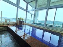 【#男湯】福島の街並みを眺められる９階の大浴場。四季折々の景色をお楽しみください♪