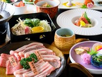 ブランド豚「米の娘豚」と山形牛の食べ比べ！山形の美味をお楽しみください