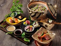 【夕食イメージ】栃木の里山を感じさせる上質な会席料理をご用意。