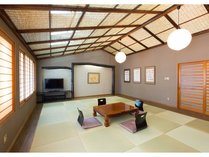 松竹の間(約１８畳)-和風モダンなしつらえが心もからだも温かく包み込んでくれるお部屋です