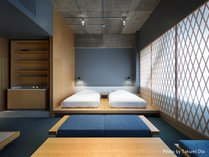 Junior Suite with Japanese-style |茶室の美学を現代的に表現したツインの和洋室です。
