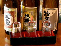 ご夕食時に「天鷹」「旭興」「惣誉」の栃木地酒の飲み比べが出来ます。