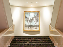 階段踊り場　ベルナール・ビュフェの絵画