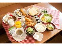 ホテルプライムイン富山のヘルシ－なご朝食です♪　牛乳あり