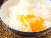 #朝食_直接仕入れたお米を炊き立てで♪自家製温泉卵との相性は格別です！