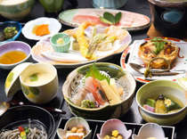 みやぎの旬を多く盛り込んだご夕食「松洲（まつしま）膳」※写真はイメージです。内容は旬で変わります。