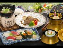 【青森県産牛のステーキと特上にぎり寿司】特別会席料理