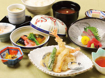 【1泊2食】天ぷら・お刺身・煮物お膳