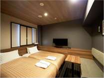 【客室】ツインルーム(1)　広さ17.4平米　ベッド幅　100cm×2台