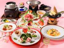 *四季旬彩　春膳／“四季を感じる”和洋折衷会席コース。お箸でお召し上がりいただけます。
