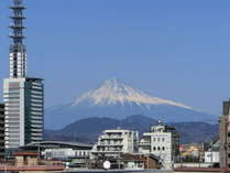 晴天時は遠方に富士山が見えます（お部屋によって角度は変わります）