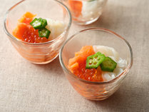 【ご朝食】ミニ海鮮グラス：北海道の海の幸を朝から贅沢にお召し上がりいただけます♪