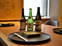 ◆日本酒（一例）／北海道産の日本酒を3種ご用意いたします（イメージ）