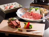 【鳳凰特撰能登牛懐石／一例】能登牛をにぎり寿司、ステーキ、おまかせの3種で